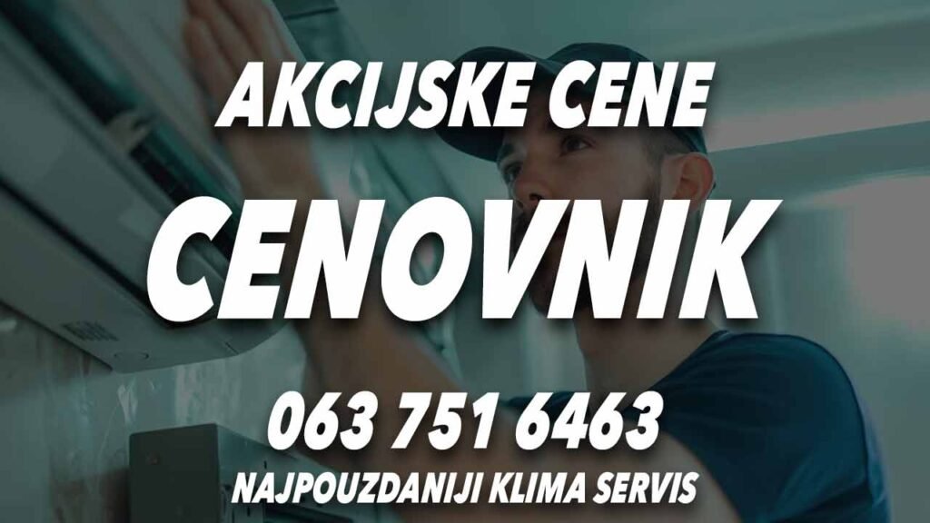 Cenovnik klima servis Dorćol