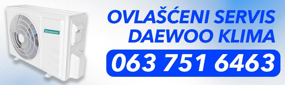 Kontakt telefon ovlašćenog servisa za Daewoo klime