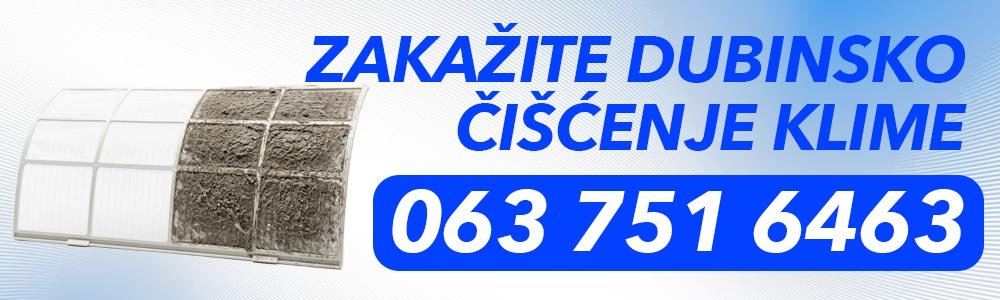 Kontakt za zakazivanje dubinskog pranja klima uređaja